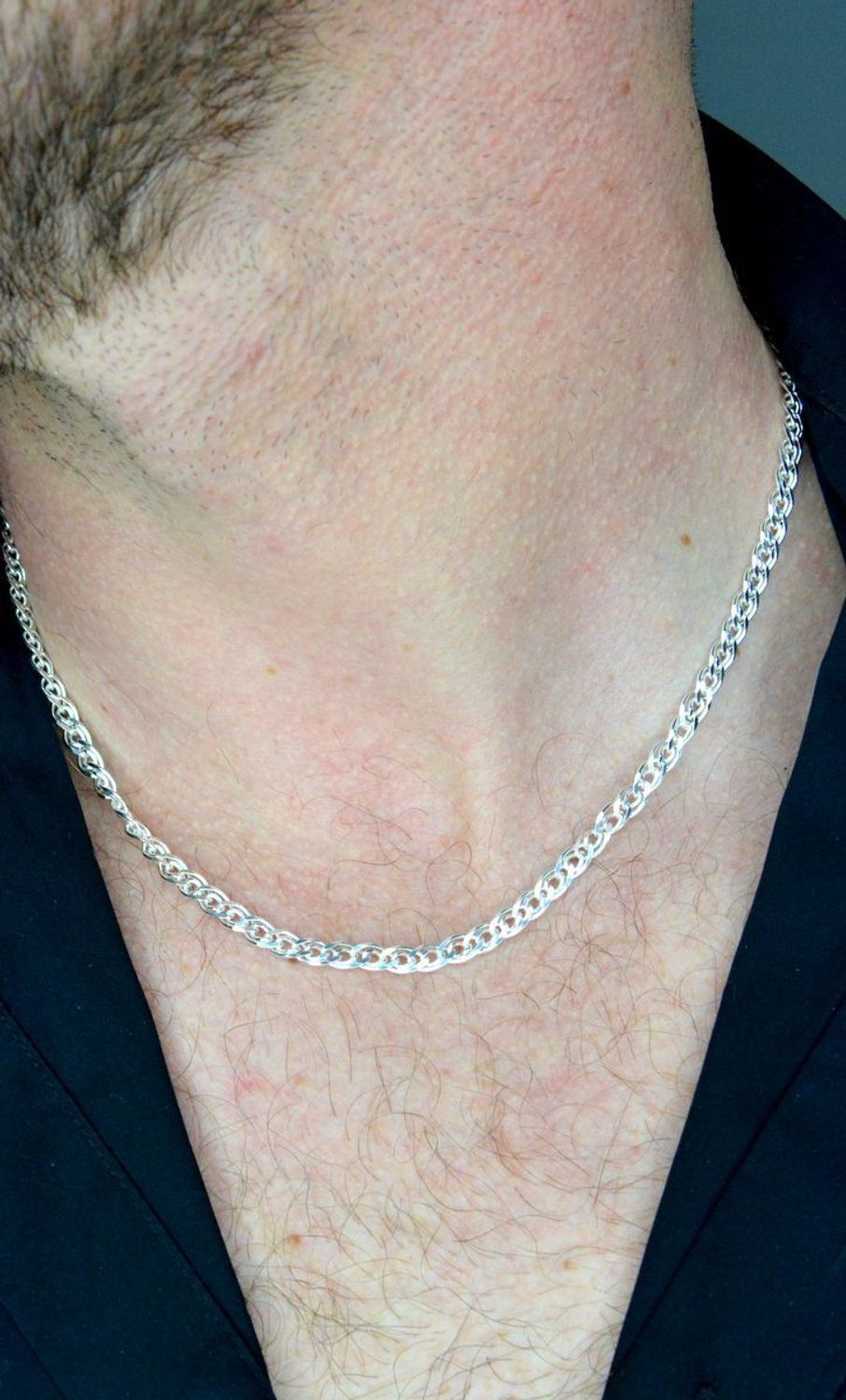 Srebrny łańcuszek 925 mona lisa 5 mm DIA-LAN-759687-80--925 5mm. Srebrny łańcuszek najwyższej próby srebra 925. Łańcuszek srebrny o splocie mona lisa idealny na prezent. Łańcuszek srebrny o wadze 13,30 gram i szerokości 5 mm (1).jpg